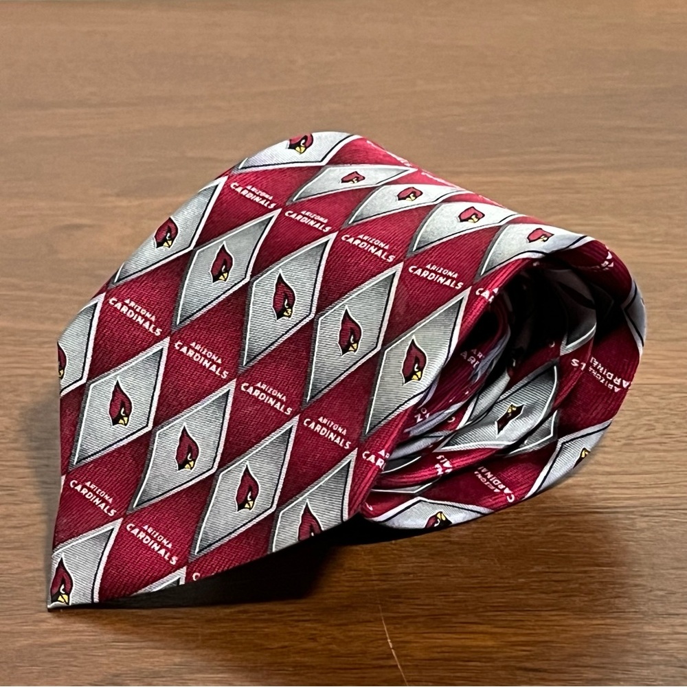 Arizona Cardinals NFL Red and Gray Men's Tie, Gift Idea